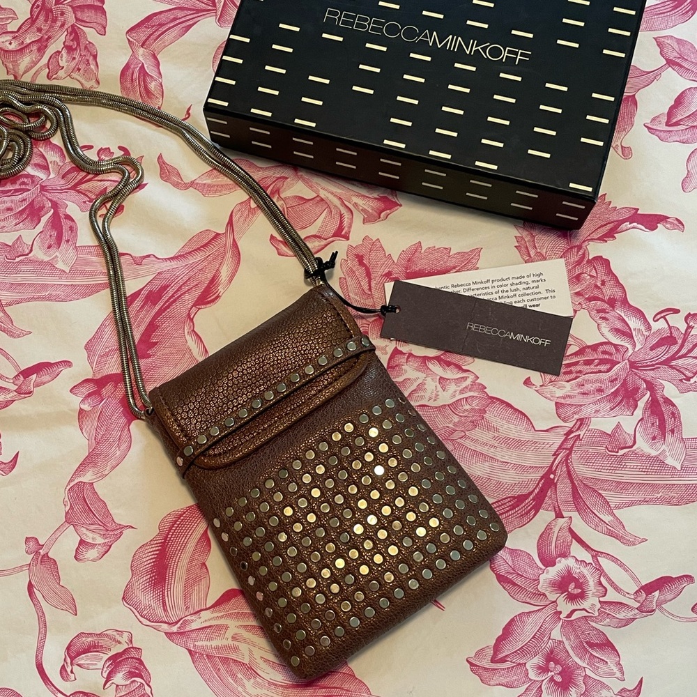 Rebecca Minkoff Studded Bronze Crossbody Bag